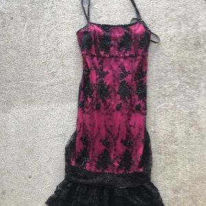 SOLD Goth And Grunge Pink and black dress size 2